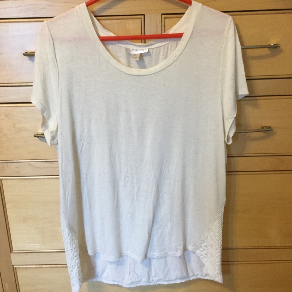 Lacey Cream XL Short sleeve dressy t shirt